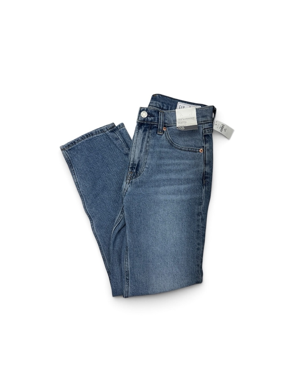 GAP Women's Straight Leg Jeans in Medium Blue Wash 26P
